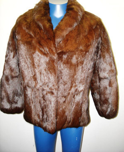 Vintage Full Skin Rex Brown Rabbit Full Skin Fox Bolero Jacket Sold in Listed Sizes ONLY Fur Origin: Norway Hook and Eyes Closure Shoulder to Shoulder 17" Inside Crossback 14" Collar To Bottom 27" Sweep 50" Shoulder To Sleeve 28" Neck To Sleeve 23"