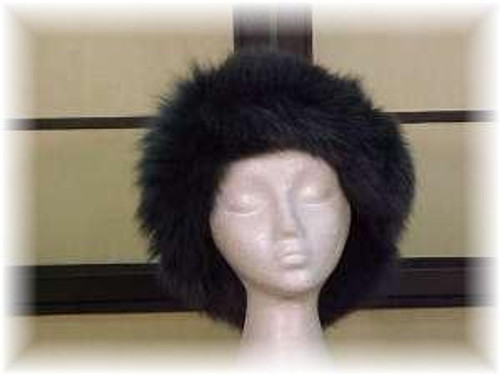 Raccoon Fur Hat with Dyed Blue Fox Trim Full Skin Fur Hat Dyed Blue Fox Trim Inside Lining Fur Origin: USA Manufacturing: USA