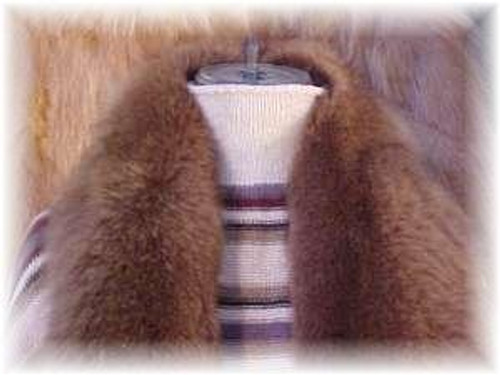 Full Skin Brown Fox Fur Scarf Full Skin Fox Fur Scarf Width: ~4" Length: ~80" Padded Grosgrain Lining Fur Origin: Norway Manufacturing: USA