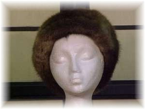 Full Skin Muskrat Fur Hat with Brim  Fur Hat Full Skin Brim Top Button Inside Lining Fur Origin: Norway Manufacturing: USA