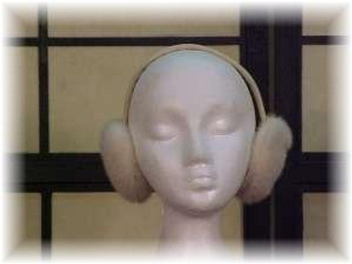 White Mink Fur Earmuffs Fur Earmuffs Padded Ear Pieces One Size Fits All Fur Origin: USA Manufacturing: USA