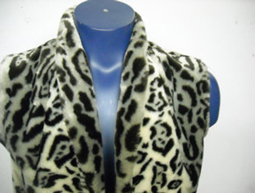 Faux Fur Print Faux Fur Print Zipper Closure Origin: Norway Manufactured: USA