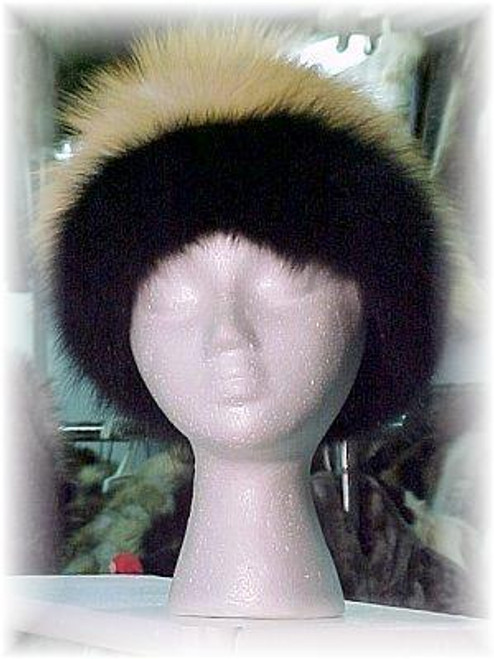 Red Fox Fur Hat with Black Fox Trim  Fur Hat Full Skin Full Skin Trim Inside Lining Fur Origin: Norway Manufacturing: USA