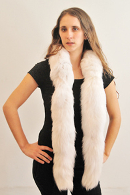 White Fox Boa  White Fox Tail Boa Length: 60 inches Fur Origin: Norway Manufactured: USA