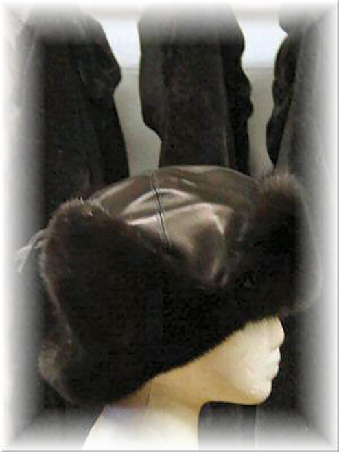 Full Skin Mink Russian Trooper Fur Hat Full Skin Mink Fur Hat Genuine Leather Color Shown Is Ranch Mink Choice of Color Fur Origin: USA Manufacturing: USA