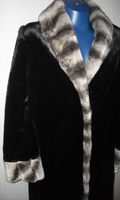Faux Fur Designer Long Coat Faux Fur Long Coat Length: 48 Inches Color is Two Tones Manufactured: USA