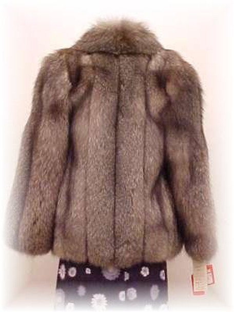 Full Skin Indigo Fox Fur Jacket