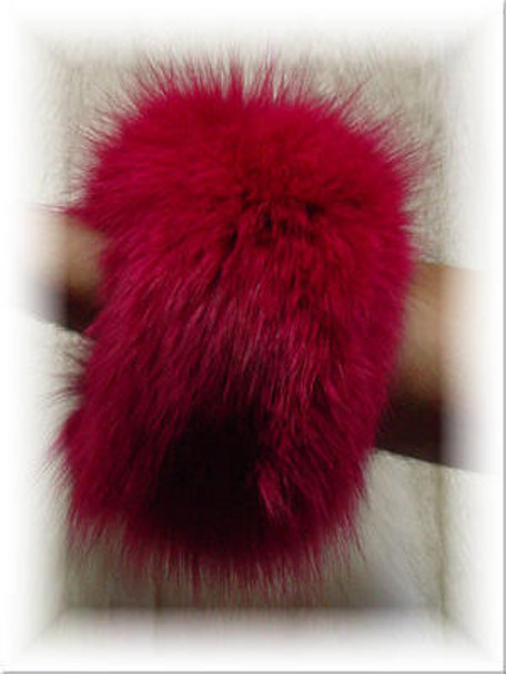 Buy Dyed Full Skin Fox Fur Cuffs Dyed Red Fox Cuffs Width: 3 Inches Velcro Closure Fur Origin: Norway Manufactured: USA