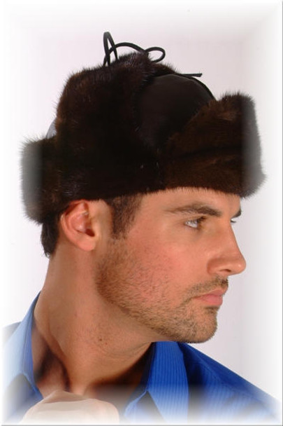 Mahogany Mink Trooper Fur Hat