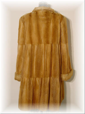 Full Skin Weasel Fur Coat with weasel Fur Collar and Cuffs Vintage