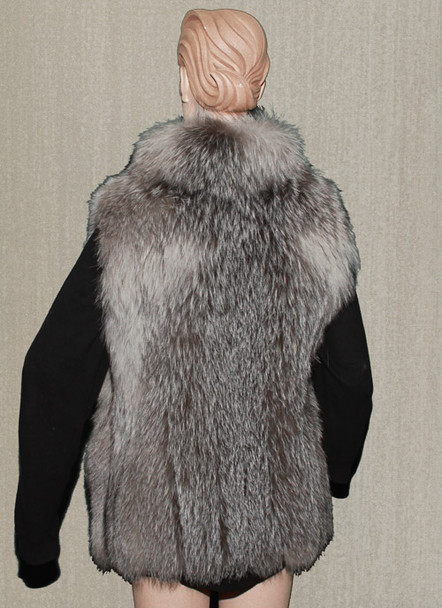 Vest Full Skin Indigo Fox Fur Vest
