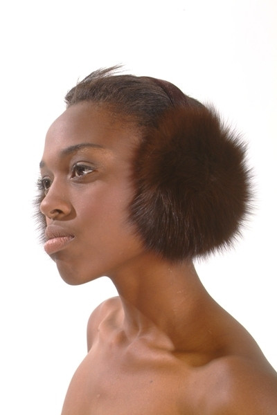Brown Fox Fur Earmuffs - furoutlet