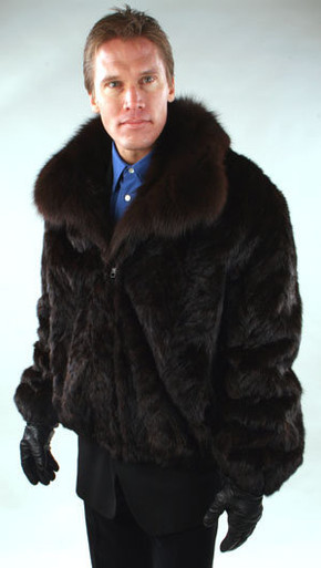 Sectional Mink Bomber Jacket - furoutlet - fur coat, fur jackets, fur ...