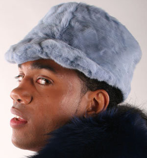 Blue Mink Hat - furoutlet display picture 2