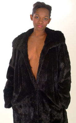 Sheared Mink Fur Long Coat - furoutlet