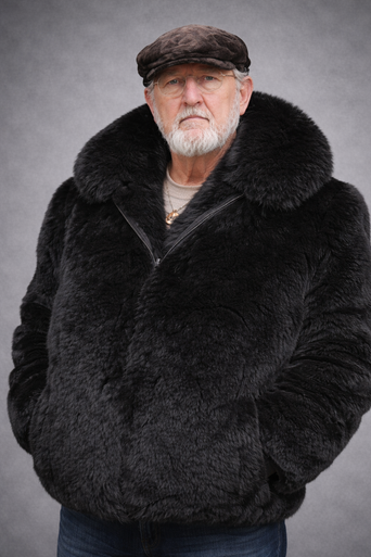 Black Fox Bomber Jacket - furoutlet