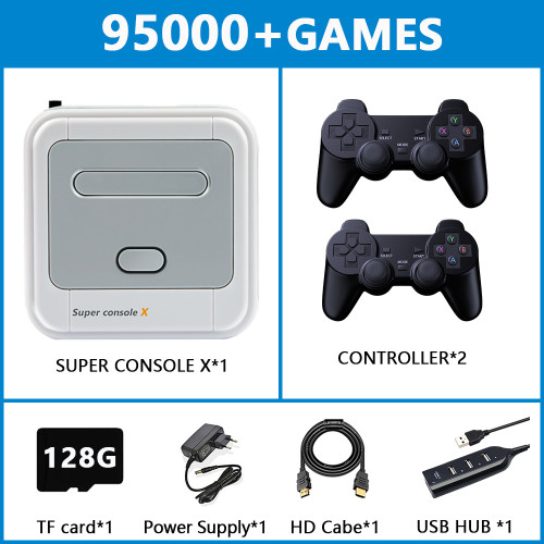 Retro Game Box Super Console X Video Game Console For PSP/PS1/MD/N64 WiFi Support HD Out Built-in 50 Emulators With 90000+Games