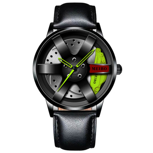 Fashion Mens Car Wheel Watches Luxury Stainless Steel Waterproof Watch for Men Quartz Wrist Watches Male Clock relogio masculino
