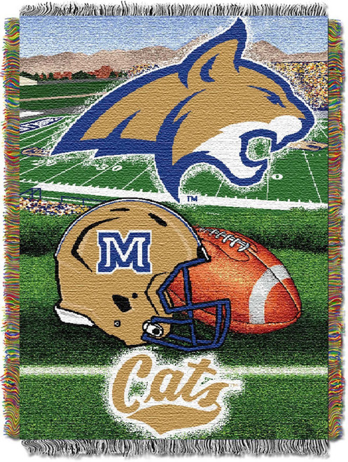 Montana State OFFICIAL Collegiate "Home Field Advantage" Woven Tapestry Throw