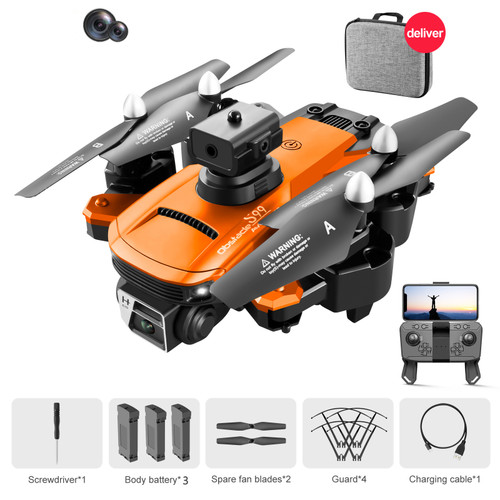 3 Battery S99 Mini Drone WIFI Dual Camera With HD One Key Off Led Light Headless Gesture Shooting Quadcopter RC Toy 
