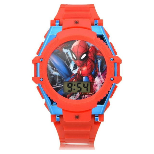 Marvel Spider Man Flashing LCD Watch with Molded Straps (SPD4625WM)