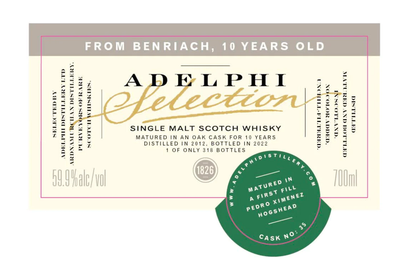 Adelphi 10 Years Old 2012 Cask No. 35