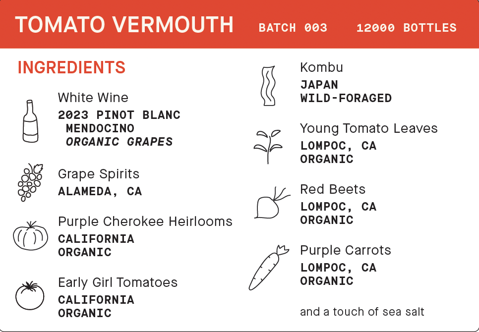 VESO Tomato Vermouth Apéritif Limited Release