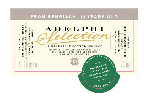 Adelphi 10 Years Old 2012 Cask No. 35