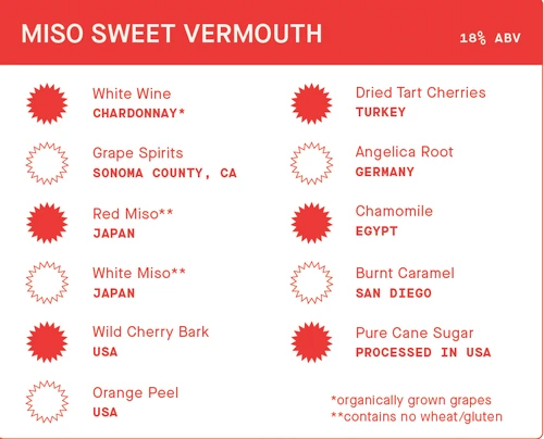 Veso Miso Sweet Vermouth by Evie
