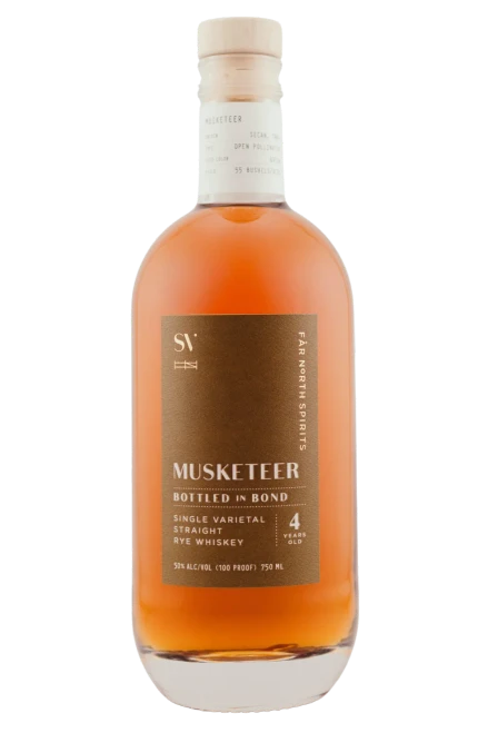 Far North Musketeer Single Varietal Bottled in Bond Straight Rye Whiskey
