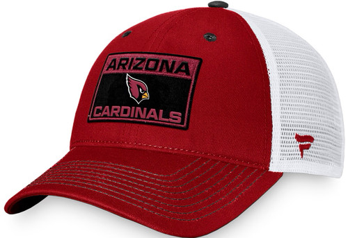 Men’s Arizona Cardinals Fanatics Cardinal/White Fundamentals Trucker Adjustable Hat Men’s Arizona Cardinals Fanatics Cardinal/White Fundamentals Trucker Adjustable Hat