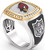 Arizona Cardinals True  Fan 1/2 CTTW Diamond Two-Tone Yellow Gold and Sterling  Silver Ring