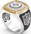 Pittsburg Steelers Fan 1/2 CTTW Diamond Two-Tone Yellow Gold and Sterling Silver Ring