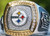 Pittsburg Steelers Fan 1/2 CTTW Diamond Two-Tone Yellow Gold and Sterling Silver Ring