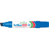 Artline 100 Permanent Marker 12mm Chisel Nib Blue BOX6 110003