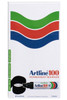 Artline 100 Permanent Marker 12mm Chisel Nib Blue BOX6 110003