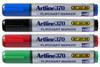 Artline 370 Flipchart Marker 2mm Bullet Nib Assorted Wallet4 137044