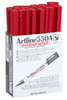 Artline 550a Whiteboard Marker 1.2mm Bullet Nib Red BOX12 155002A