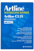 Artline 573 Clix Whiteboard Retractable 2mm Bullet Nib Black BOX12 157301