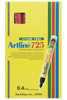 Artline 725 Permanent Marker 0.4mm Plastic Nib Red BOX12 172502