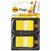 Marbig Flags - Pop Up 25x44mm 2Pack X50 Transparent Yellow X CARTON of 10 1813505