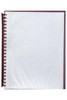 Marbig Refillable Display Book 20 Pocket Clear/Maroon X CARTON of 12 2007203
