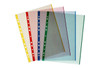 Marbig Sheet Protectors Lightweight A4 Assorted Colours Pack20 X CARTON of 10 25190