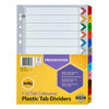 Marbig Indices and Dividers 1-12 Tab Reinforced A4 Colour X CARTON of 10 35019F