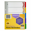 Marbig Indices and Dividers 5 Tab Reinforced A5 Colour X CARTON of 10 35042F