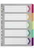 Marbig Indices and Dividers 5 Tab Reinforced A4 Fluoro X CARTON of 10 36011F