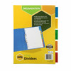 Marbig Indices and Dividers 5 Insert Tab Manilla A4 Colour X CARTON of 20 37640F