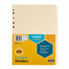 Marbig Indices and Dividers 5 Tab Manilla A4 Buff Bulk X CARTON of 5 37720F