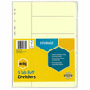 Marbig Indices and Dividers 5 Tab Manilla A4 Buff X CARTON of 50 37750F