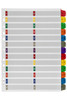 Marbig Indices and Dividers A-Z Tab Multidex A4 Colour X CARTON of 10 39810F